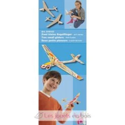 Zwei Segelflugzeuge - Dieters Holzspielzeug -Modell Spielzeug Für Kinder 019123 dieters holzspielzeug planeurs balsa