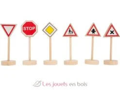 Verkehrsschilder-Set - Small Foot Company 17 Verkehrsschilder-Set - Small Foot Company -Modell Spielzeug Für Kinder 11736 legler small foot verkehrsschilder set de panneaux de signalisation jeu jouet bois