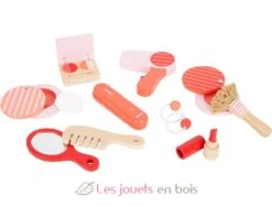 Schmink- Und Frisierkoffer Retro - Small Foot Company -Modell Spielzeug Für Kinder 11776 coffret de cosmetique et coiffure retro legler small foot schmink und frisierkoffer retro jeu jouet