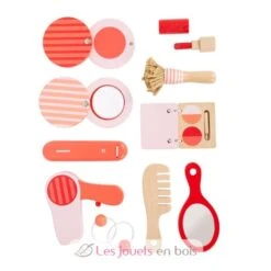 Schmink- Und Frisierkoffer Retro - Small Foot Company -Modell Spielzeug Für Kinder 11776 coffret de cosmetique et coiffure retro legler small foot schmink und frisierkoffer retro jeu jouet bois