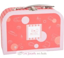 Schmink- Und Frisierkoffer Retro - Small Foot Company -Modell Spielzeug Für Kinder 11776 coffret de cosmetique et coiffure retro legler small foot schmink und frisierkoffer retro jeu jouet bois imitation apprentissage coiffure valise 2