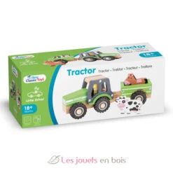 New Classic Toys® Traktor Mit Anhänger Und Tieren - New Classic Toys -Modell Spielzeug Für Kinder 11941 new classic toys tracteur vert avec remorque et animaux ferme 4