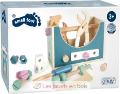 Werkzeugkasten 2 In 1 Nordic - Small Foot Company -Modell Spielzeug Für Kinder 12213 legler small foot werkzeugkasten 2in1 nordic boite a outils 2 en 1 jeux jouets bois construction imitation enfants apprendre