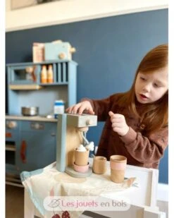 Kaffeemaschinen-Set Tasty - Small Foot Company -Modell Spielzeug Für Kinder 12247 legler small foot kaffeemaschinen set tasty cafetiere jeux jouets bois enfants imiter imitation amusant deco