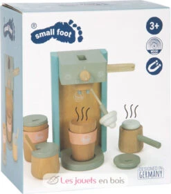 Kaffeemaschinen-Set Tasty - Small Foot Company -Modell Spielzeug Für Kinder 12247 legler small foot kaffeemaschinen set tasty cafetiere jeux jouets bois enfants imiter imitation amusant decoration