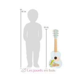 Gitarre Groovy Beats - Small Foot Company -Modell Spielzeug Für Kinder 12253 legler small foot gitarre groovybeats guitare groovy beats jeu jouet bois musique vibrato cordes partition enfant