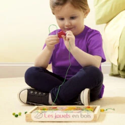 Holzperlen Set - Flower Power - Melissa & Doug -Modell Spielzeug Für Kinder 14178 melissa and doug ensemble de perles en bois fleurs 1