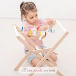 New Classic Toys® Wäscheständer - New Classic Toys -Modell Spielzeug Für Kinder 18350 new classic toys etendoir sechoir en bois pour enfant 3