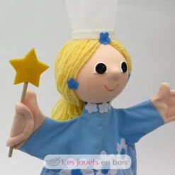 Blau Fee Mit Blumen Handpuppe - Moravská ústredna Brno -Modell Spielzeug Für Kinder 22076d marionnette a main fee bleue a fleurs 34 cm 2