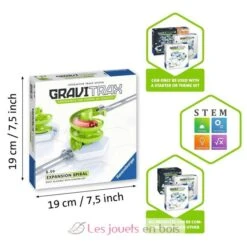 Gravitrax - Spiral Weiß Grau Ravensburger -Modell Spielzeug Für Kinder 26838 gravitrax element spiral 26838 jeu de construction stem extension pour circuits de billes creatifs jouets enfants