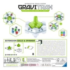 Gravitrax - Balls & Spinner Weiß Grau Ravensburger -Modell Spielzeug Für Kinder 26979 gravitrax element balls spinner 26979 jeu de construction stem extension pour circuits de billes creatifs jeu