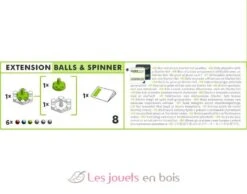 Gravitrax - Balls & Spinner Weiß Grau Ravensburger -Modell Spielzeug Für Kinder 26979 gravitrax element balls spinner 26979 jeu de construction stem extension pour circuits de billes creatifs jeux jouets enfants