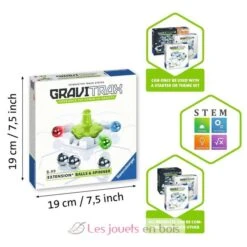 Gravitrax - Balls & Spinner Weiß Grau Ravensburger -Modell Spielzeug Für Kinder 26979 gravitrax element balls spinner 26979 jeu de construction stem extension pour circuits de billes creatifs jeux jouets enfants jouet