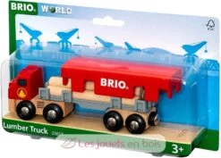 Holztransporter Mit Magnetladung - Brio -Modell Spielzeug Für Kinder 33657 brio camion transporteur de bois circuit train 1
