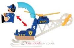 Polizeihubschrauber - Brio -Modell Spielzeug Für Kinder 33828 brio h licopt re police circuits de train brio 3