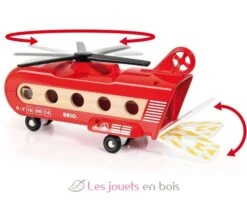 Eisenbahn-Transporthubschrauber - Brio -Modell Spielzeug Für Kinder 33886 brio helicoptere cargo circuits de train brio world 4