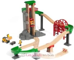 Großes Lagerhaus-Set Mit Aufzug - Brio 9 Großes Lagerhaus-Set Mit Aufzug - Brio -Modell Spielzeug Für Kinder 33887 brio circuit de train grand circuit plateforme multimodale 2
