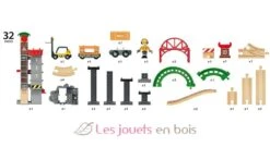 Großes Lagerhaus-Set Mit Aufzug - Brio 10 Großes Lagerhaus-Set Mit Aufzug - Brio -Modell Spielzeug Für Kinder 33887 brio circuit de train grand circuit plateforme multimodale 3