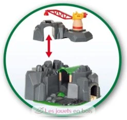 Große Goldmine Mit Sound-Tunnel - Brio -Modell Spielzeug Für Kinder 33889 brio plateforme grue tunnel circuit train 4