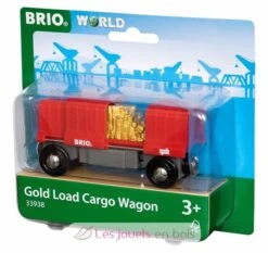 Container Goldwaggon - Brio -Modell Spielzeug Für Kinder 33938 brio wagon cargo rouge 2