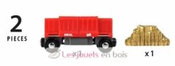 Container Goldwaggon - Brio -Modell Spielzeug Für Kinder 33938 brio wagon cargo rouge 3