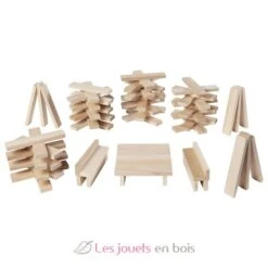 Bausteine - Goki -Modell Spielzeug Für Kinder 58563 jeu de construction goki nature planchettes en bois 1