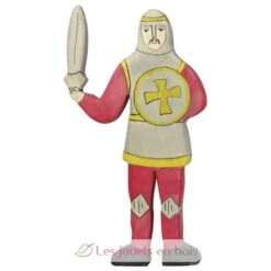 Ritter, Kämpfend, Rot - Holztiger