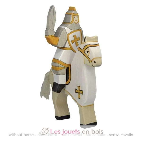 Weißer Ritter Mit Schwert - Holztiger 1 Weißer Ritter Mit Schwert - Holztiger