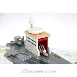 Flugzeugträger Und 5 Zubehör - Vilac 10 Flugzeugträger Und 5 Zubehör - Vilac -Modell Spielzeug Für Kinder 9305 vilac porte avion marine nationale jouet bois 6