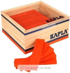 Kapla 40er Quadrat Orange - Kapla -Modell Spielzeug Für Kinder abysse kaac40o coffret de 40 planchettes bois orange jouet