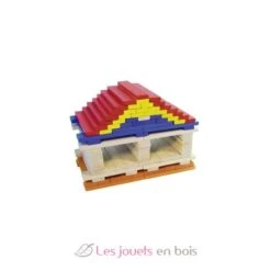 Batibloc Farbe 100-Boards - Vilac -Modell Spielzeug Für Kinder batibloc color 100 planchettes en bois massif colorees