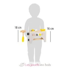 Werkzeugkasten 2 In 1 Miniwob - Small Foot Company 18 Werkzeugkasten 2 In 1 Miniwob - Small Foot Company -Modell Spielzeug Für Kinder boite a outils 2 en 1 miniwob 11809 jouets bois enfants bricoleurs cadeau 1