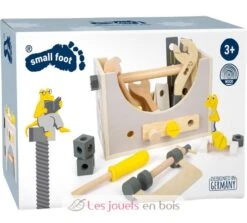 Werkzeugkasten 2 In 1 Miniwob - Small Foot Company 17 Werkzeugkasten 2 In 1 Miniwob - Small Foot Company -Modell Spielzeug Für Kinder boite a outils 2 en 1 miniwob 11809 jouets bois enfants bricoleurs cadeaux naissance 1