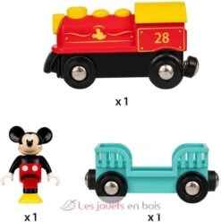 Batteriebetriebener Micky Maus Zug - Brio -Modell Spielzeug Für Kinder brio 32265 train a pile mickey mouse disney mickey and friends train electrique figurine incluse pour circuit de train en bois jouet