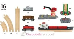 Schalthafenaktivitäten - Brio -Modell Spielzeug Für Kinder brio world 33061 circuit d activites portuaires coffret complet 16 pieces avec grue pivotante et pont levant bateau inclus circuit de train