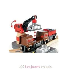 Schalthafenaktivitäten - Brio -Modell Spielzeug Für Kinder brio world 33061 circuit d activites portuaires coffret complet 16 pieces avec grue pivotante et pont levant bateau inclus circuit de train et bateaux 3