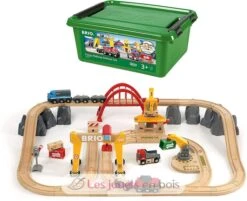 Verschiebebahnhof Kästchen - Brio -Modell Spielzeug Für Kinder brio world 33097 circuit grues et chargements coffret complet 54 pieces avec 3 grues differentes circuit de train en bois