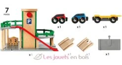 Garage Schiene / Straße - Brio -Modell Spielzeug Für Kinder brio world 33204 garage rail route accessoire pour circuit de train en bois 3 niveaux vehicules inclus action de jeu sans pile jouets enfants