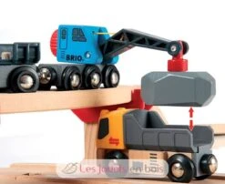 Straßen & Schienen Steinverlade Set - Brio -Modell Spielzeug Für Kinder brio world 33210 circuit rail route transport de roches coffret complet 32 pieces circuit de train en bois sur 2 niveaux jouets enfants