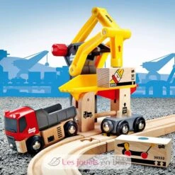 Lastenverladekran - Brio -Modell Spielzeug Für Kinder brio world 33280 grue de chargement de marchandises accessoire pour circuit de train en bois action de jeu sans pile jouet portique conteneur