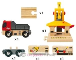 Lastenverladekran - Brio -Modell Spielzeug Für Kinder brio world 33280 grue de chargement de marchandises accessoire pour circuit de train en bois action de jeu sans pile jouet portique conteneur detail