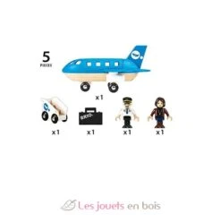 Passagierflugzeug - Brio -Modell Spielzeug Für Kinder brio world 33306 avion de voyageurs accessoire pour circuit de train en bois 2 figurines incluses jouet detail