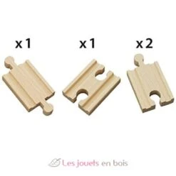 Gerade Mini Gleise - Brio 5 Gerade Mini Gleise - Brio -Modell Spielzeug Für Kinder brio world 33333 mini rails droits mixtes 54 mm accessoire pour circuit train bois assortiment de rails jouet