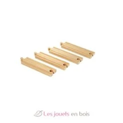 Mittlere Gerade Schienen 144 Mm - Brio -Modell Spielzeug Für Kinder brio world 33335 rails moyens droits 144 mm accessoire pour circuit de train en bois jouet 2