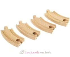Kleine Gebogene Schienen 90 Mm - Brio -Modell Spielzeug Für Kinder brio world 33337 petits rails courbes 90 mm accessoire pour circuit de train en bois jouet