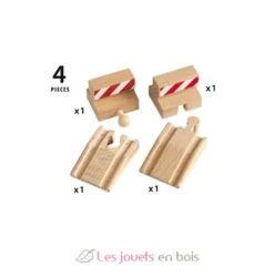 2 Rampen Und 2 Haltestellen - Brio -Modell Spielzeug Für Kinder brio world 33385 lot de 2 rampes et 2 butoirs accessoire pour circuit de train en bois jouet jeu