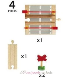 Magnetische Kreuzung - Brio 6 Magnetische Kreuzung - Brio -Modell Spielzeug Für Kinder brio world 33388 passage a niveau accessoire pour circuit de train en bois action de jeu sans pile jouets