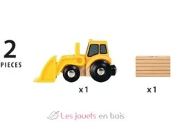 Baggerlader - Brio -Modell Spielzeug Für Kinder brio world 33436 tractopelle accessoire pour circuit de train en bois avec connexions aimantees action de jeu sans pile jouets