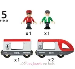 Personenzug - Brio -Modell Spielzeug Für Kinder brio world 33505 train de voyageurs pour circuit de train en bois systeme d attache aimantee figurines incluses jouet personnage metro