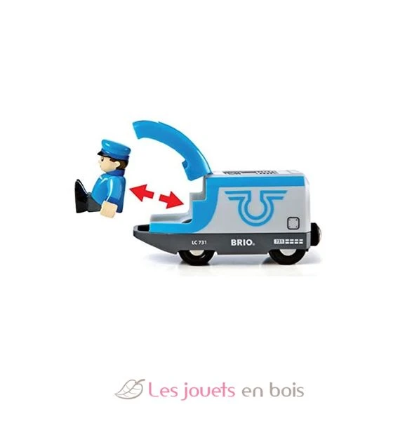 Blauer Reisezug (Batterielok) - Brio 3 Blauer Reisezug (Batterielok) - Brio – Bild 3